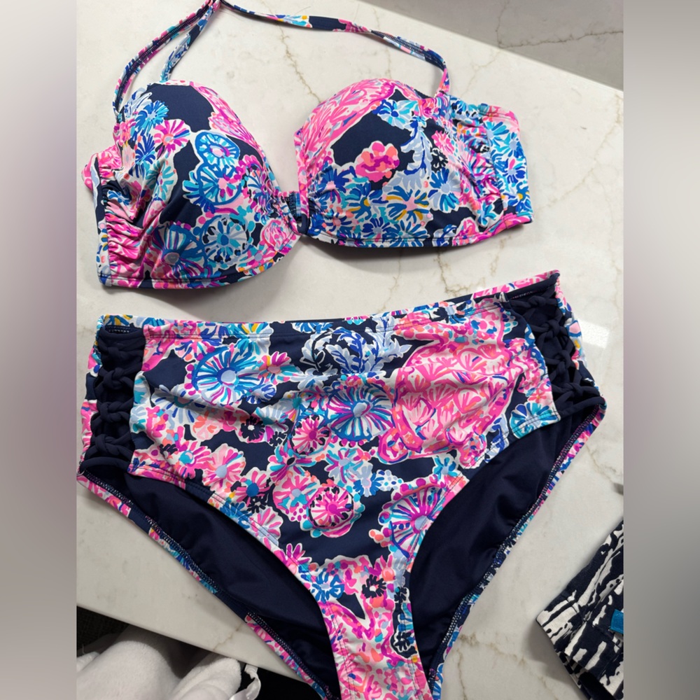 Womens two piece high waisted  suit